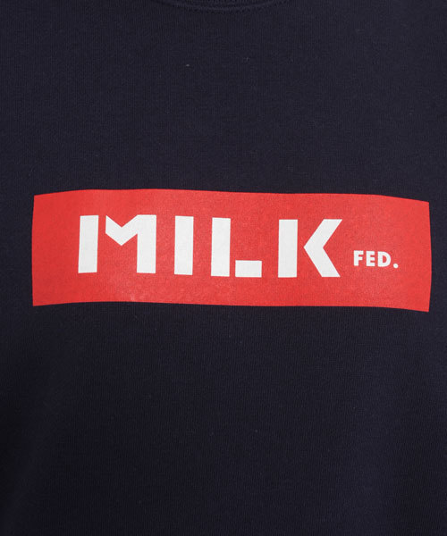 MILKFED.（ミルクフェド）の「SWEAT CREW TOP BAR（スウェット・レディース・アッシュグレー/レッド/ネイビー・ONE SIZE）」の6枚目の写真