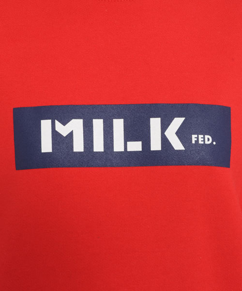 MILKFED.（ミルクフェド）の「SWEAT CREW TOP BAR（スウェット・レディース・アッシュグレー/レッド/ネイビー・ONE SIZE）」の7枚目の写真
