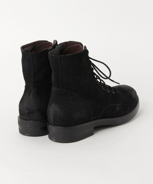 BOEMOS（ボエモス）の「【BOEMOS】　6ホール編み上げブーツ　ベロアレザー（ブーツ・メンズ・ブラウン/ブラック・41/42/43）」の4枚目の写真