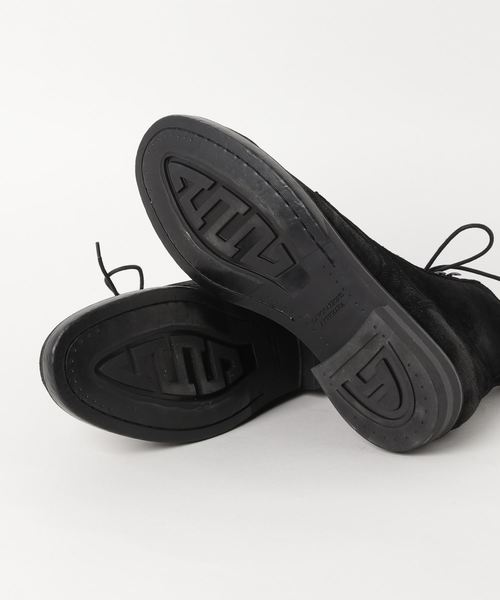 BOEMOS（ボエモス）の「【BOEMOS】　6ホール編み上げブーツ　ベロアレザー（ブーツ・メンズ・ブラウン/ブラック・41/42/43）」の3枚目の写真