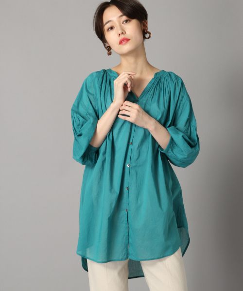 LOWRYS FARM(ローリーズファーム)の「ボイルチュニックブラウス 829980(シャツ/ブラウス・レディース・ベージュ/パープル/オフホワイト/グリーン・FREE)」の13枚目の写真