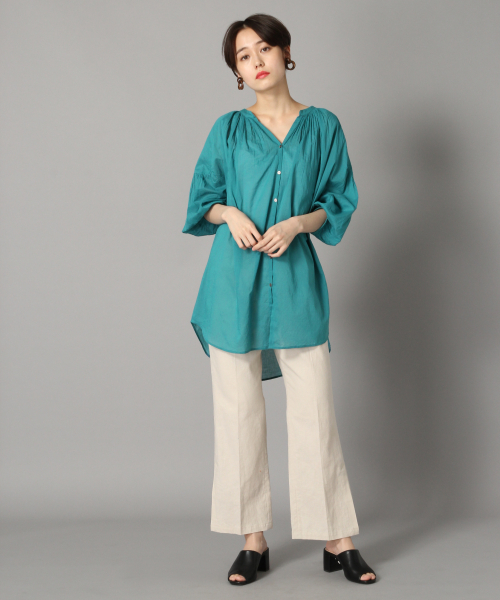 LOWRYS FARM(ローリーズファーム)の「ボイルチュニックブラウス 829980(シャツ/ブラウス・レディース・ベージュ/パープル/オフホワイト/グリーン・FREE)」の17枚目の写真