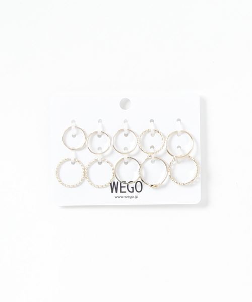 WEGO（ウィゴー）の「WEGO/【10点セット】ゴールドリング（リング・レディース・ゴールド/シルバー・FREE）」の2枚目の写真