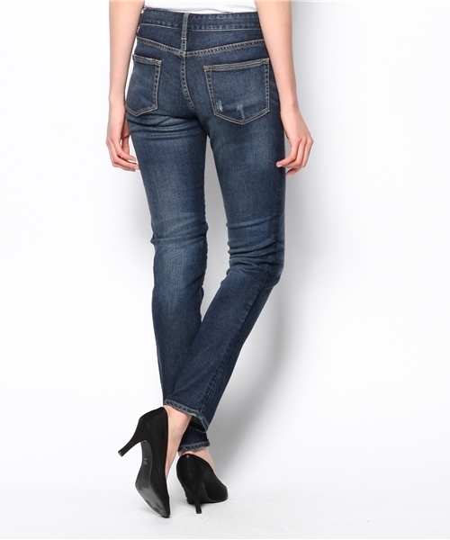 PLST（プラステ）の「テンセル混スキニーデニムパンツ（デニムパンツ・レディース・インディゴブルー/ダークインディゴブルー・25inch/24inch/23inch/26inch）」の3枚目の写真