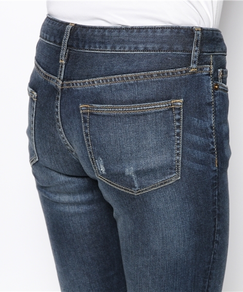 PLST（プラステ）の「テンセル混スキニーデニムパンツ（デニムパンツ・レディース・インディゴブルー/ダークインディゴブルー・25inch/24inch/23inch/26inch）」の5枚目の写真