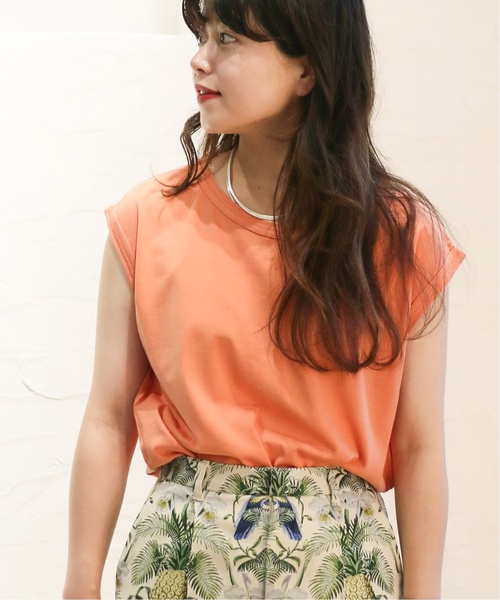 CITYSHOP(シティーショップ)の「シンプルタンク(Tシャツ/カットソー・レディース・ベージュ/オレンジ/グリーン・FREE)」の3枚目の写真