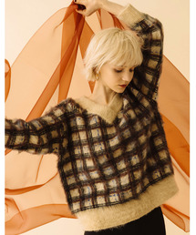 LAYMEE | Cell chack knit / セルチェックニット(ニット/セーター)