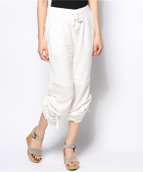 goa（ゴア）の「麻レーヨンバギーパンツストールSET（その他パンツ・レディース・キナリ/ベージュ/オフホワイト/ブルー・FREE）」の5枚目の写真