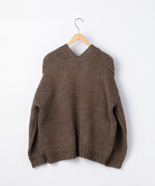 coen（コーエン）の「【WEB限定】ローゲージケーブル編みカーディガン（カーディガン/ボレロ・レディース・オフホワイト/ブラウン・FREE）」の18枚目の写真