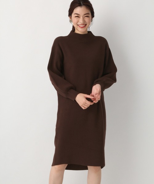 GLOBAL WORK（グローバルワーク）の「3EASYボリュームソデワンピース/842230（ワンピース・レディース・ブラック/オレンジ系その他/ライトベージュ/グリーン系その他3/ダークブラウン・MEDIUM/LARGE）」の3枚目の写真