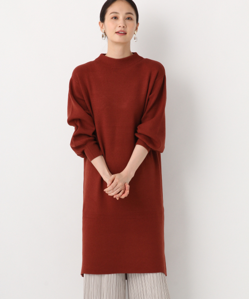 GLOBAL WORK（グローバルワーク）の「3EASYボリュームソデワンピース/842230（ワンピース・レディース・ブラック/オレンジ系その他/ライトベージュ/グリーン系その他3/ダークブラウン・MEDIUM/LARGE）」の5枚目の写真