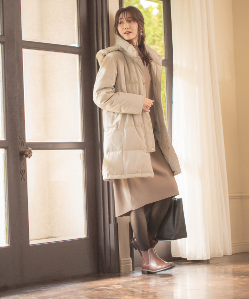 GLOBAL WORK（グローバルワーク）の「3EASYボリュームソデワンピース/842230（ワンピース・レディース・ブラック/オレンジ系その他/ライトベージュ/グリーン系その他3/ダークブラウン・MEDIUM/LARGE）」の19枚目の写真