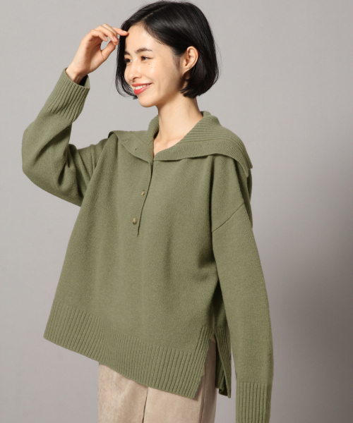 LOWRYS FARM(ローリーズファーム)の「イタリー2WAYプルオーバー 840680(ニット/セーター・レディース・ブラック/グレー/ブラウン/カーキ・FREE)」の14枚目の写真