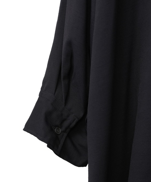 CLANE(クラネ)の「クラネ オム CLANE HOMME / オーバーサイズシャツ OVER SIZE SHIRT(シャツ/ブラウス・メンズ・ホワイト/ブラック・2/1)」の4枚目の写真