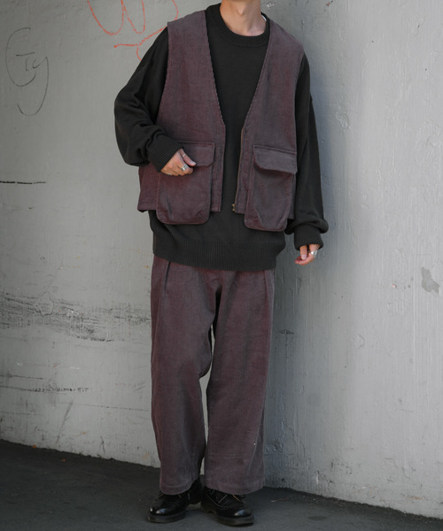 kutir(クティール)の「コーデュロイワンタックワイドパンツ(その他パンツ・メンズ・ダークパープル/ダークブラウン・MEDIUM/LARGE)」の11枚目の写真