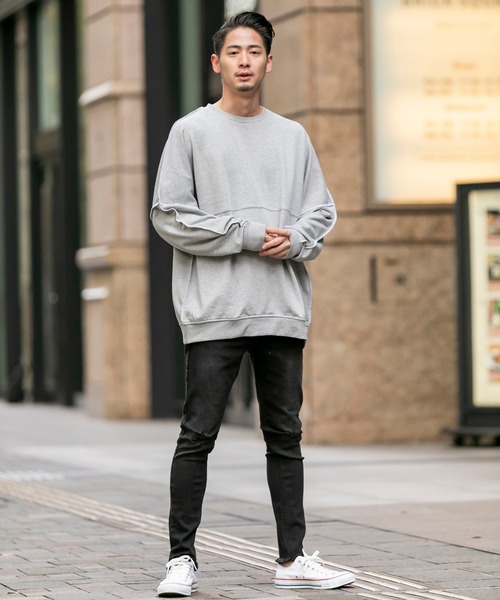 JILL BLAZE（ジルブレイズ）の「10オンス ストレッチデニム / ダメージ キャロット スキニー デニム パンツ（デニムパンツ・メンズ・ブラック/インディゴブルー/ライトインディゴブルー・M/L/LL）」の16枚目の写真