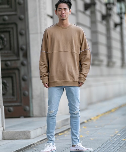 JILL BLAZE（ジルブレイズ）の「10オンス ストレッチデニム / ダメージ キャロット スキニー デニム パンツ（デニムパンツ・メンズ・ブラック/インディゴブルー/ライトインディゴブルー・M/L/LL）」の15枚目の写真