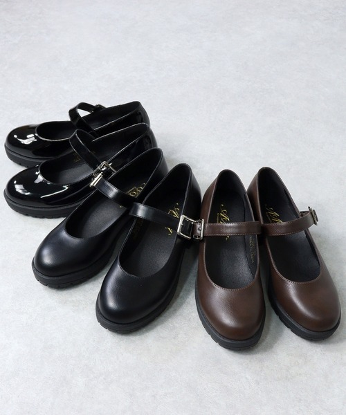 AAA+（サンエープラス）の「AAA / 厚底チャンキーヒールメリージェーンパンプス(3582)　厚底軽量タンクソール（ドレスシューズ・レディース・ブラック/ブラック系その他/ダークブラウン/アイボリー・38/36/37/40/39/35/41/42）」の17枚目の写真