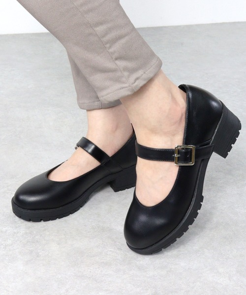 AAA+（サンエープラス）の「AAA / 厚底チャンキーヒールメリージェーンパンプス(3582)　厚底軽量タンクソール（ドレスシューズ・レディース・ブラック/ブラック系その他/ダークブラウン/アイボリー・38/36/37/40/39/35/41/42）」の11枚目の写真