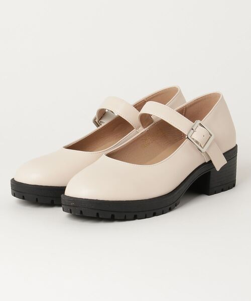 AAA+（サンエープラス）の「AAA / 厚底チャンキーヒールメリージェーンパンプス(3582)　厚底軽量タンクソール（ドレスシューズ・レディース・ブラック/ブラック系その他/ダークブラウン/アイボリー・38/36/37/40/39/35/41/42）」の21枚目の写真