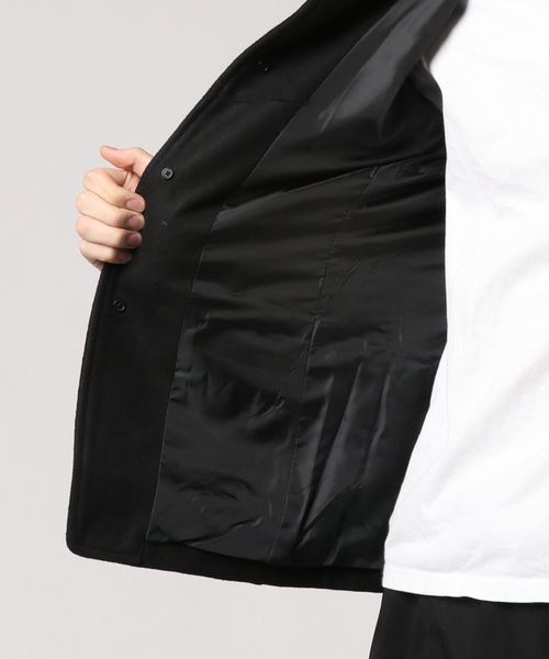 Beno（ビーノ）の「ライトメルトン / イタリアンカラー スタイリッシュ コンパクト ジャケット（テーラードジャケット・メンズ・チャコールグレー/ライトグレー/ブラック/ネイビー/キャメル・LL/M/L）」の6枚目の写真