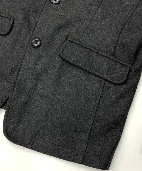 Beno（ビーノ）の「ライトメルトン / イタリアンカラー スタイリッシュ コンパクト ジャケット（テーラードジャケット・メンズ・チャコールグレー/ライトグレー/ブラック/ネイビー/キャメル・LL/M/L）」の9枚目の写真