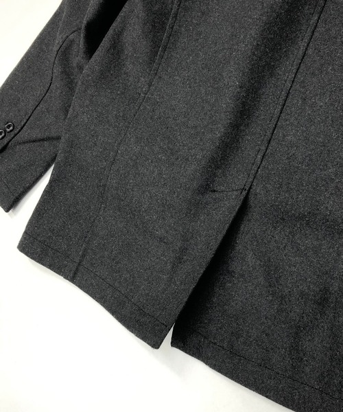 Beno（ビーノ）の「ライトメルトン / イタリアンカラー スタイリッシュ コンパクト ジャケット（テーラードジャケット・メンズ・チャコールグレー/ライトグレー/ブラック/ネイビー/キャメル・LL/M/L）」の10枚目の写真