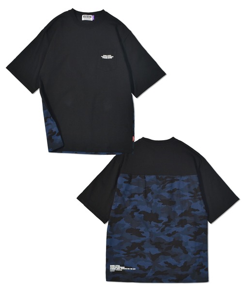 DOUBLE STEAL(ダブルスティール)の「Back Fabric Tee(Tシャツ/カットソー・メンズ・ブラック系その他2/ホワイト系その他2/ホワイト系その他/ブラック系その他・LARGE/MEDIUM/X-LARGE)」の3枚目の写真