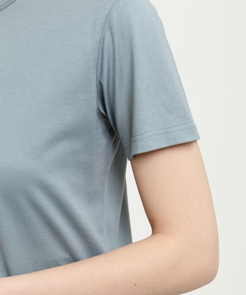 SUNSPEL（サンスペル）の「SUNSPEL / WOMEN’S Q82 PLAIN（Tシャツ/カットソー・レディース・ブラウン/ピンク/セージグリーン/チェリーレッド・1/2）」の21枚目の写真