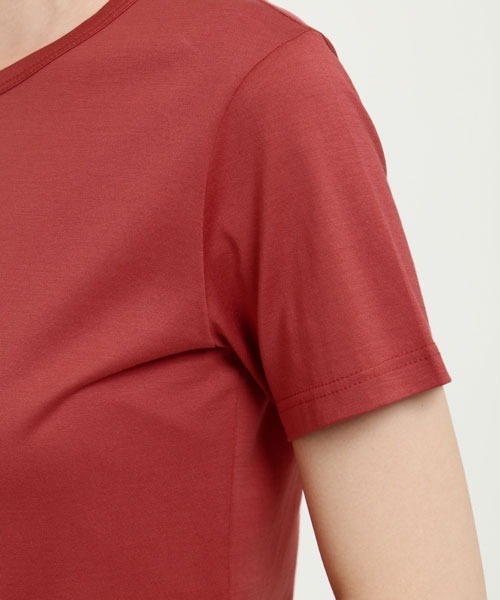 SUNSPEL（サンスペル）の「SUNSPEL / WOMEN’S Q82 PLAIN（Tシャツ/カットソー・レディース・ブラウン/ピンク/セージグリーン/チェリーレッド・1/2）」の10枚目の写真