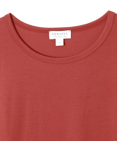 SUNSPEL（サンスペル）の「SUNSPEL / WOMEN’S Q82 PLAIN（Tシャツ/カットソー・レディース・ブラウン/ピンク/セージグリーン/チェリーレッド・1/2）」の8枚目の写真