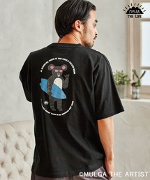 MULGA/モルガ 別注 ビッグシルエット ロゴ刺繍/背面プリント 半袖Tee