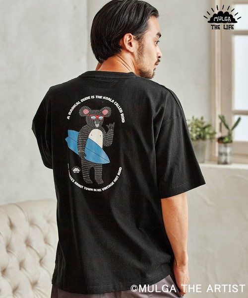 MULGA（モルガ）の「MULGA/モルガ 別注 ビッグシルエット ロゴ刺繍/背面プリント 半袖Tee（Tシャツ/カットソー・メンズ・ホワイト/ブラック/ベージュ/ホワイト系その他/ブラック系その他/ベージュ系その他/ホワイト系その他2/ホワイト系その他3/ブラック系その他2/ブラック系その他3/ベージュ系その他2/ベージュ系その他3・FREE）」の6枚目の写真