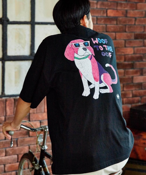 MULGA（モルガ）の「MULGA/モルガ 別注 ビッグシルエット ロゴ刺繍/背面プリント 半袖Tee（Tシャツ/カットソー・メンズ・ホワイト/ブラック/ベージュ/ホワイト系その他/ブラック系その他/ベージュ系その他/ホワイト系その他2/ホワイト系その他3/ブラック系その他2/ブラック系その他3/ベージュ系その他2/ベージュ系その他3・FREE）」の7枚目の写真