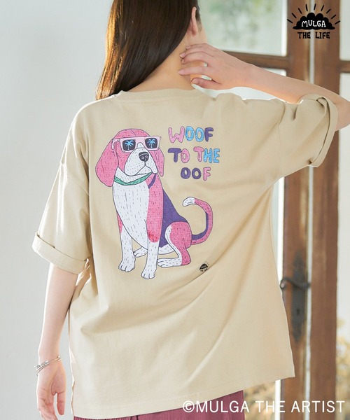 MULGA（モルガ）の「MULGA/モルガ 別注 ビッグシルエット ロゴ刺繍/背面プリント 半袖Tee（Tシャツ/カットソー・メンズ・ホワイト/ブラック/ベージュ/ホワイト系その他/ブラック系その他/ベージュ系その他/ホワイト系その他2/ホワイト系その他3/ブラック系その他2/ブラック系その他3/ベージュ系その他2/ベージュ系その他3・FREE）」の11枚目の写真