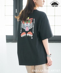 MULGA/モルガ 別注 ビッグシルエット ロゴ刺繍/背面プリント 半袖Tee