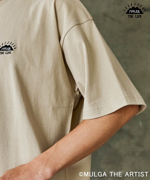 MULGA（モルガ）の「MULGA/モルガ 別注 ビッグシルエット ロゴ刺繍/背面プリント 半袖Tee（Tシャツ/カットソー・メンズ・ホワイト/ブラック/ベージュ/ホワイト系その他/ブラック系その他/ベージュ系その他/ホワイト系その他2/ホワイト系その他3/ブラック系その他2/ブラック系その他3/ベージュ系その他2/ベージュ系その他3・FREE）」の15枚目の写真