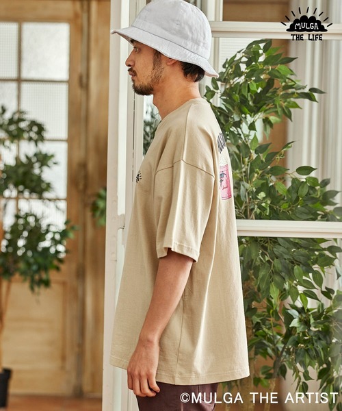 MULGA（モルガ）の「MULGA/モルガ 別注 ビッグシルエット ロゴ刺繍/背面プリント 半袖Tee（Tシャツ/カットソー・メンズ・ホワイト/ブラック/ベージュ/ホワイト系その他/ブラック系その他/ベージュ系その他/ホワイト系その他2/ホワイト系その他3/ブラック系その他2/ブラック系その他3/ベージュ系その他2/ベージュ系その他3・FREE）」の16枚目の写真