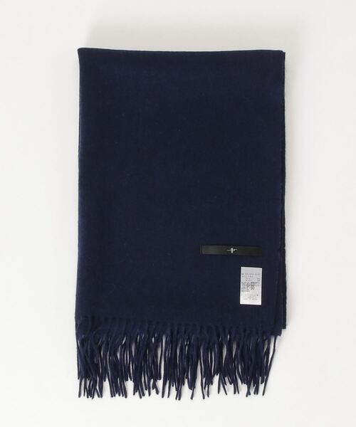 NO ID.（ノーアイディ）の「【NO ID.】Cashmere Blend Wool Stole / カシミヤ 混 ウール ストール（ストール/ショール・メンズ・ベージュ/ネイビー/ダークグレー・ONE SIZE）」の3枚目の写真