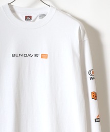 BEN DAVIS/ベンデイビス 袖プリント バナーロゴ ロングスリーブTシャツ