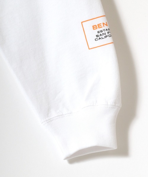 BEN DAVIS(ベンデイビス)の「BEN DAVIS/ベンデイビス 袖プリント バナーロゴ ロングスリーブTシャツ(Tシャツ/カットソー・メンズ・ホワイト/ブラック/ベージュ/パープル・S/M/L/XL)」の10枚目の写真