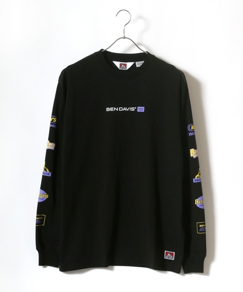 BEN DAVIS(ベンデイビス)の「BEN DAVIS/ベンデイビス 袖プリント バナーロゴ ロングスリーブTシャツ(Tシャツ/カットソー・メンズ・ホワイト/ブラック/ベージュ/パープル・S/M/L/XL)」の5枚目の写真