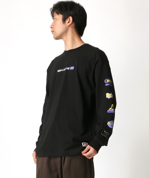 BEN DAVIS(ベンデイビス)の「BEN DAVIS/ベンデイビス 袖プリント バナーロゴ ロングスリーブTシャツ(Tシャツ/カットソー・メンズ・ホワイト/ブラック/ベージュ/パープル・S/M/L/XL)」の15枚目の写真