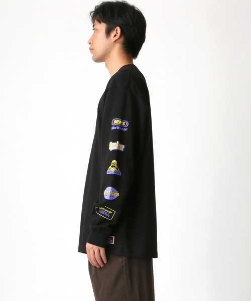 BEN DAVIS(ベンデイビス)の「BEN DAVIS/ベンデイビス 袖プリント バナーロゴ ロングスリーブTシャツ(Tシャツ/カットソー・メンズ・ホワイト/ブラック/ベージュ/パープル・S/M/L/XL)」の18枚目の写真
