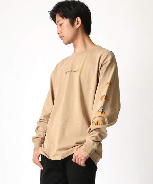 BEN DAVIS(ベンデイビス)の「BEN DAVIS/ベンデイビス 袖プリント バナーロゴ ロングスリーブTシャツ(Tシャツ/カットソー・メンズ・ホワイト/ブラック/ベージュ/パープル・S/M/L/XL)」の21枚目の写真
