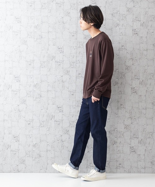 OUTDOOR PRODUCTS APPAREL(アウトドアプロダクツアパレル)の「CAMPモチーフトレーナー ワンポイント刺繍 バックプリント ルーズシルエット ユニセックス ブランド発祥の地をモチーフにしたグラフィックデザイン(スウェット・メンズ・ブラック/ベージュ/アイボリー/ブラウン・MEDIUM/LARGE/X-LARGE)」の20枚目の写真