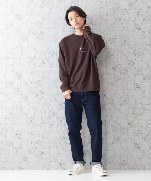 OUTDOOR PRODUCTS APPAREL(アウトドアプロダクツアパレル)の「CAMPモチーフトレーナー ワンポイント刺繍 バックプリント ルーズシルエット ユニセックス ブランド発祥の地をモチーフにしたグラフィックデザイン(スウェット・メンズ・ブラック/ベージュ/アイボリー/ブラウン・MEDIUM/LARGE/X-LARGE)」の19枚目の写真