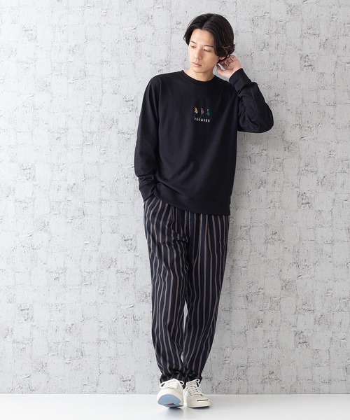 OUTDOOR PRODUCTS APPAREL(アウトドアプロダクツアパレル)の「CAMPモチーフトレーナー ワンポイント刺繍 バックプリント ルーズシルエット ユニセックス ブランド発祥の地をモチーフにしたグラフィックデザイン(スウェット・メンズ・ブラック/ベージュ/アイボリー/ブラウン・MEDIUM/LARGE/X-LARGE)」の17枚目の写真
