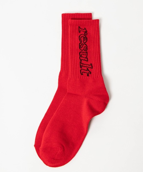 WEGO（ウィゴー）の「WEGO/resultロゴソックス（ソックス/靴下・レディース・ホワイト/ブラック/レッド/キャメル・FREE）」の4枚目の写真