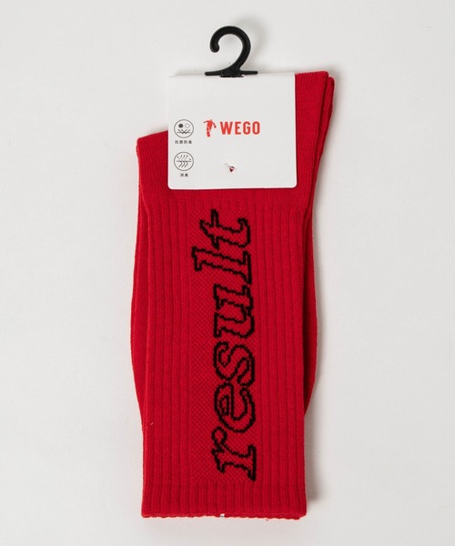 WEGO（ウィゴー）の「WEGO/resultロゴソックス（ソックス/靴下・レディース・ホワイト/ブラック/レッド/キャメル・FREE）」の10枚目の写真